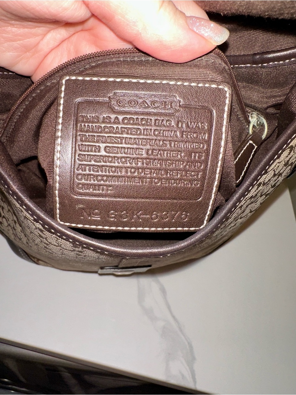 Vintage Y2K Coach Soho Signature Flap Bag in Brown Canvas/Leather - Picture 8 of 10